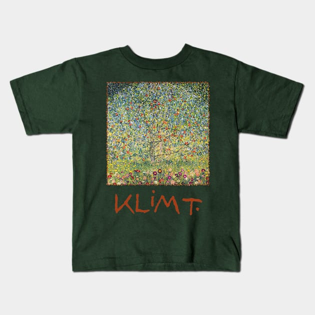 Apple Tree by Gustav Klimt Kids T-Shirt by MasterpieceCafe